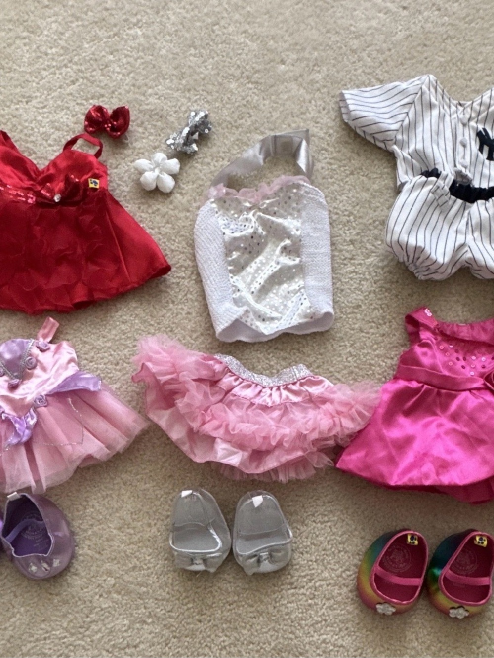 Build-A-Bear Dresses shoes etc..